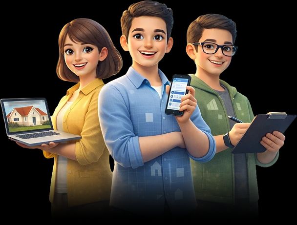 Team of AI real estate professionals